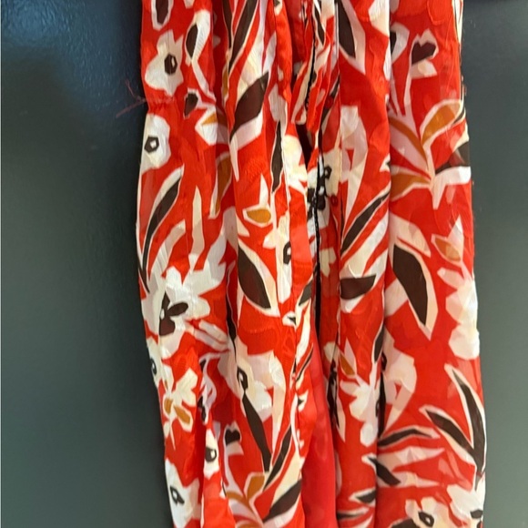 Massimo Dutti size 6 EUC button up sheer wrap Red and White Wrap Dress - Picture 16 of 16